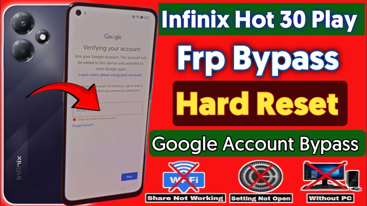 Infinix Hot 30 Play Frp Bypass / Hard Reset | Infinix X6835 Google Account Bypass Without pc 2025