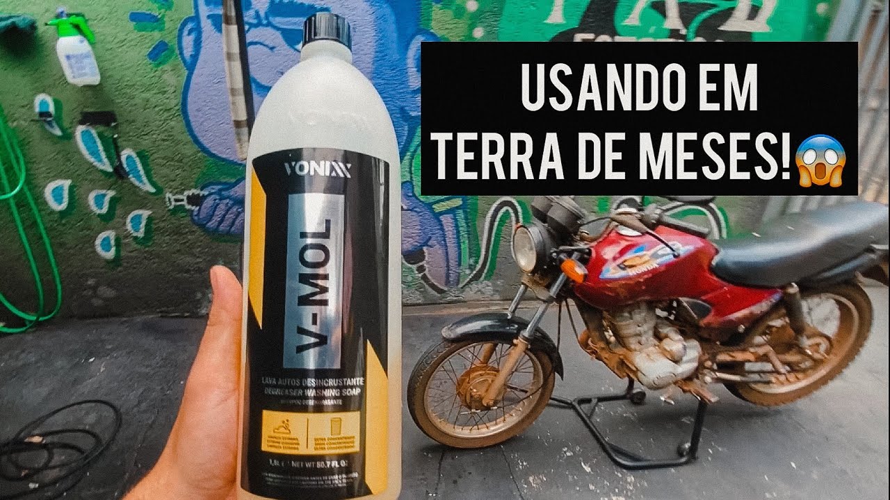 V-MOL DA VONIXX NO TESTE REAL DE LAVAGEM 😱 MOTO ENCARDIDA COM MUITA TERRA!