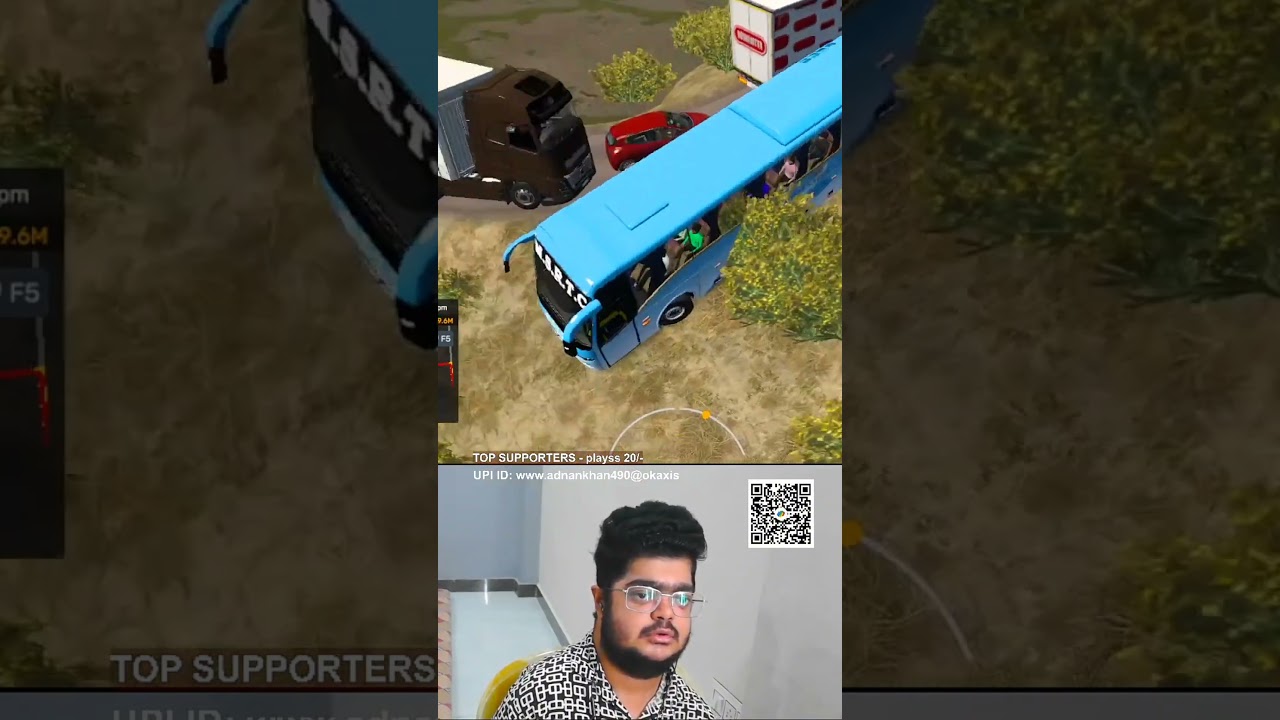 MSRTC Bus Stuck in Deep Swamp #ets2 #shorts #trucksimulator #indianbus