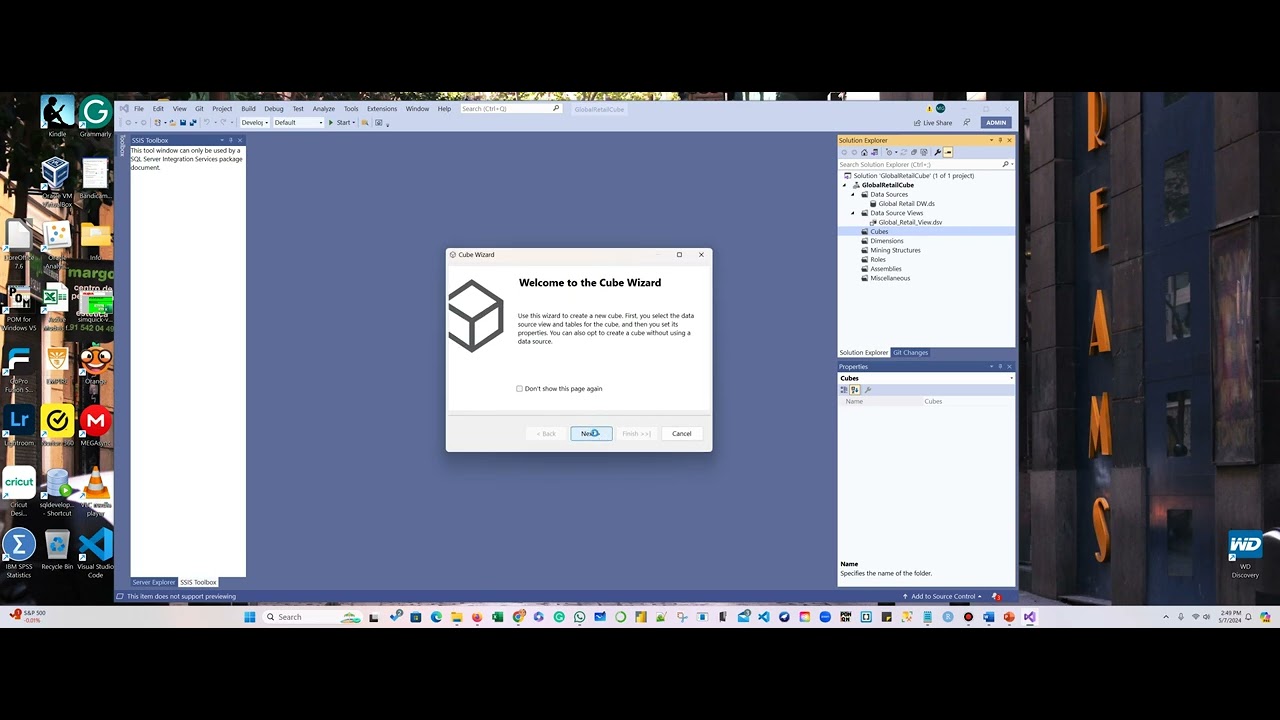 Step 1 - How to Create a Multidimensional Cube with SSAS Using Visual Studio