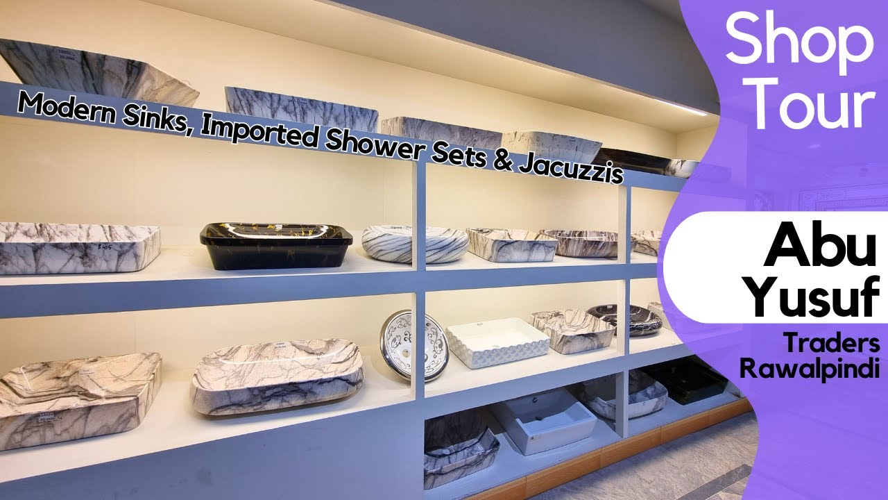 Modern Sinks, Imported Shower Sets, Jacuzzis at Abu Yusuf Traders, GT Road, Rawalpindi |