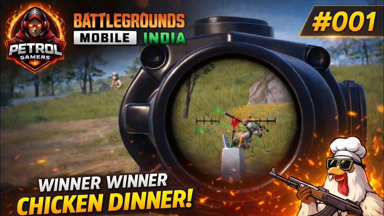 BGMI FIRST TIME CHICKEN DINNER #001 