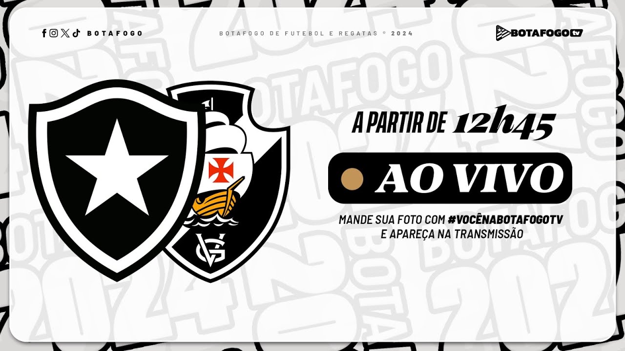 AO VIVO COM IMAGENS | Botafogo x Vasco | 8ª rodada Estadual Sub-15 e Sub-17