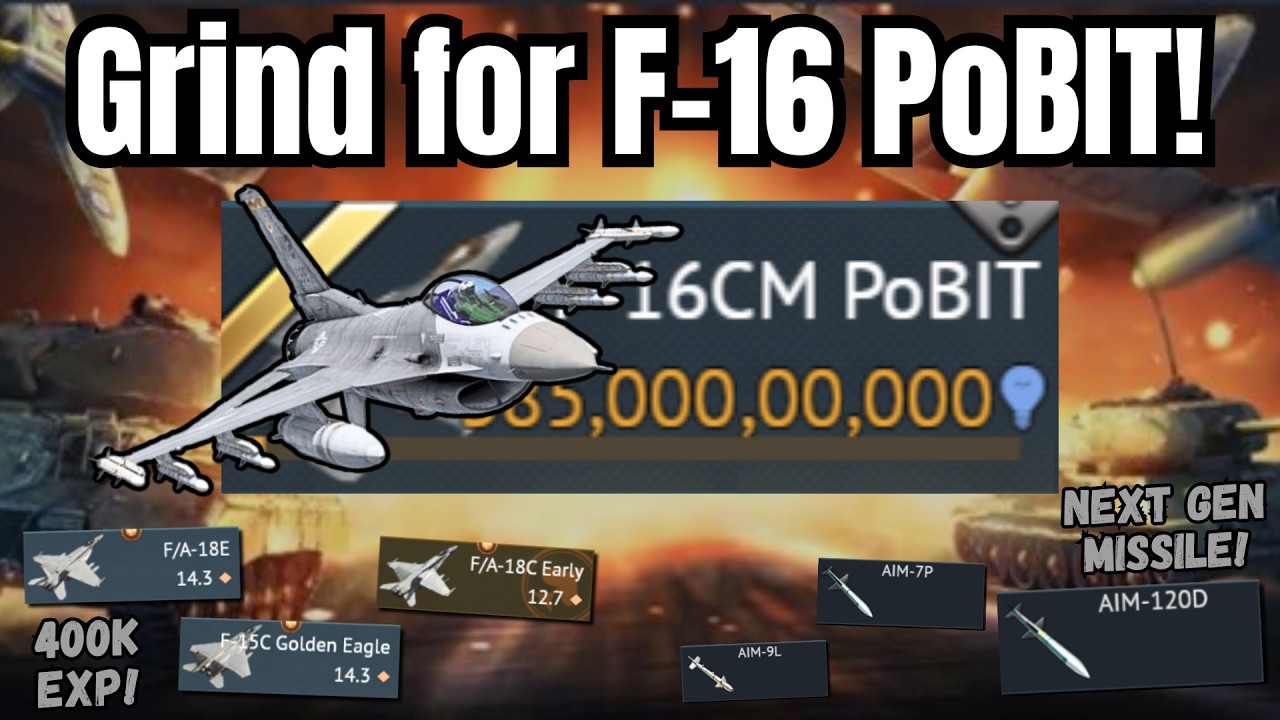 THIS GRIND IS MORE BRUTAL THAN I THOUGHT💀(That's why I hate Top Tiers☢️) | F-16CM PoBIT🔥