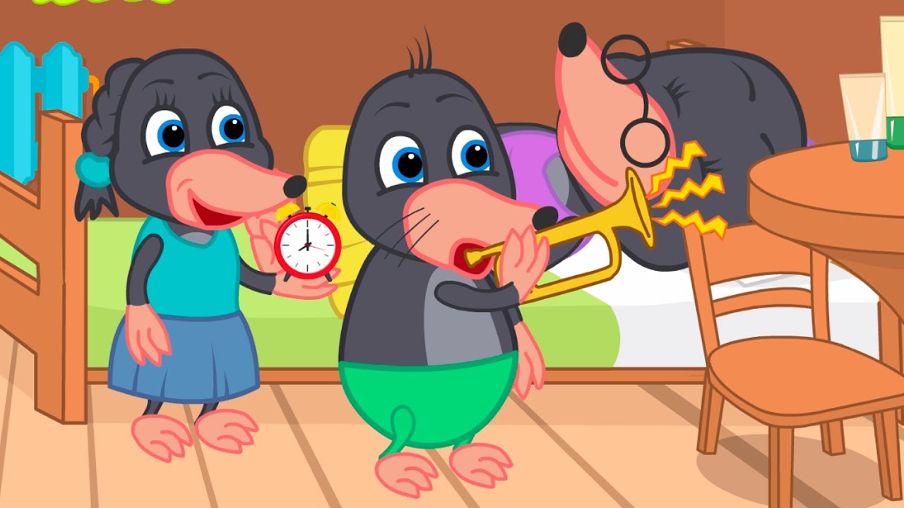 Benny Mole and Friends - Saxophone Wakes Up Mom Cartoon for Kids