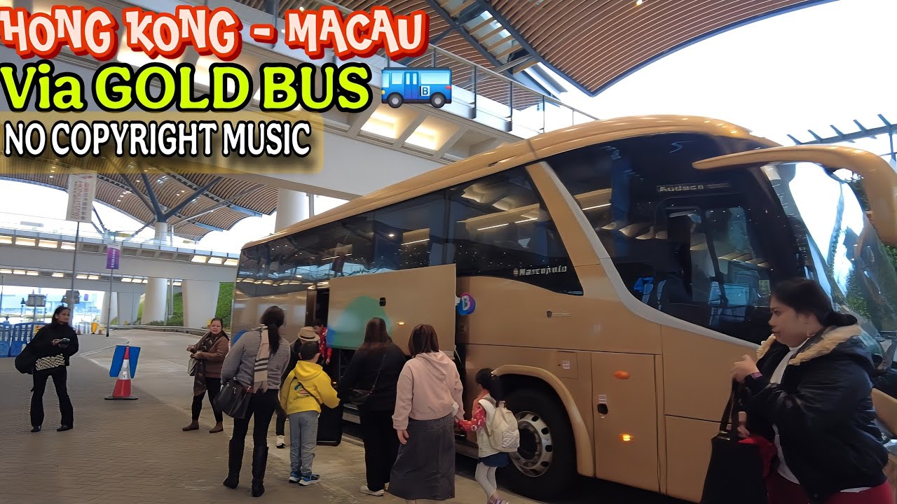 📍How to Ride Hong kong to Macau!? Via, 55km Zhuhai & Macau Bridge by Bus 🚌 The Cheapest Way | 4k HDR
