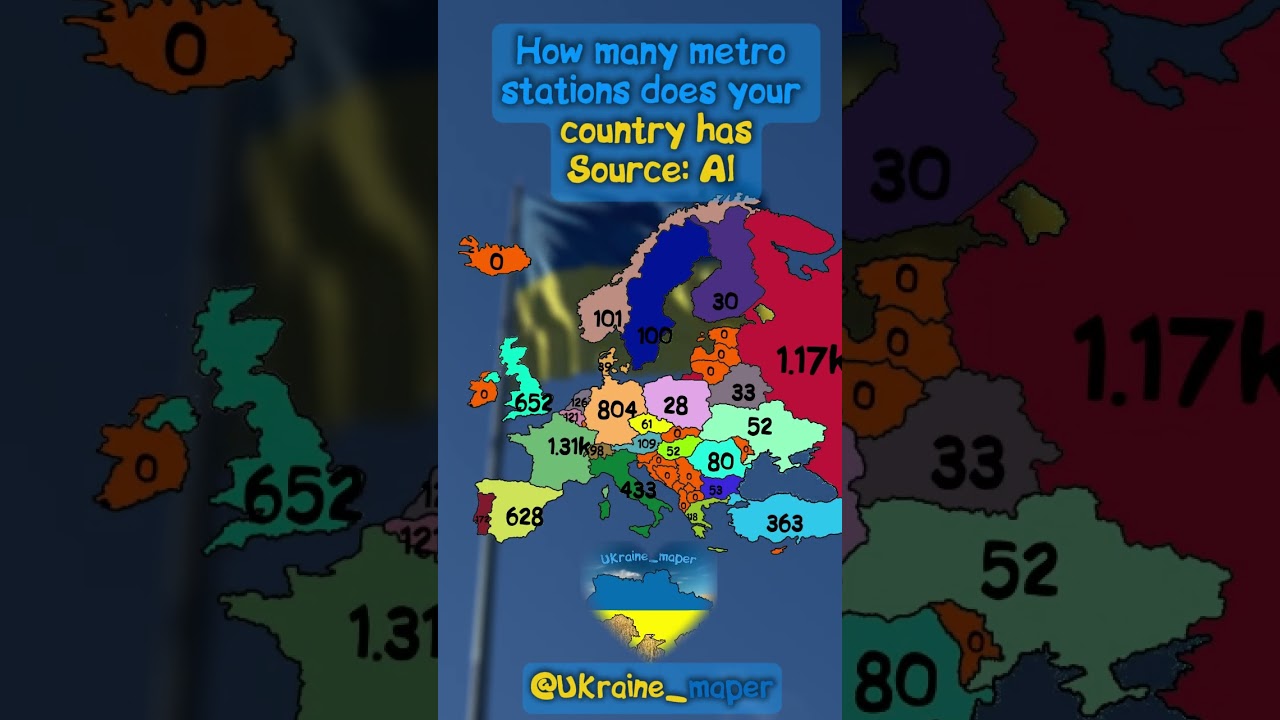 How many metro stations does your country has#geography #europe #mapper #geographythroughmap