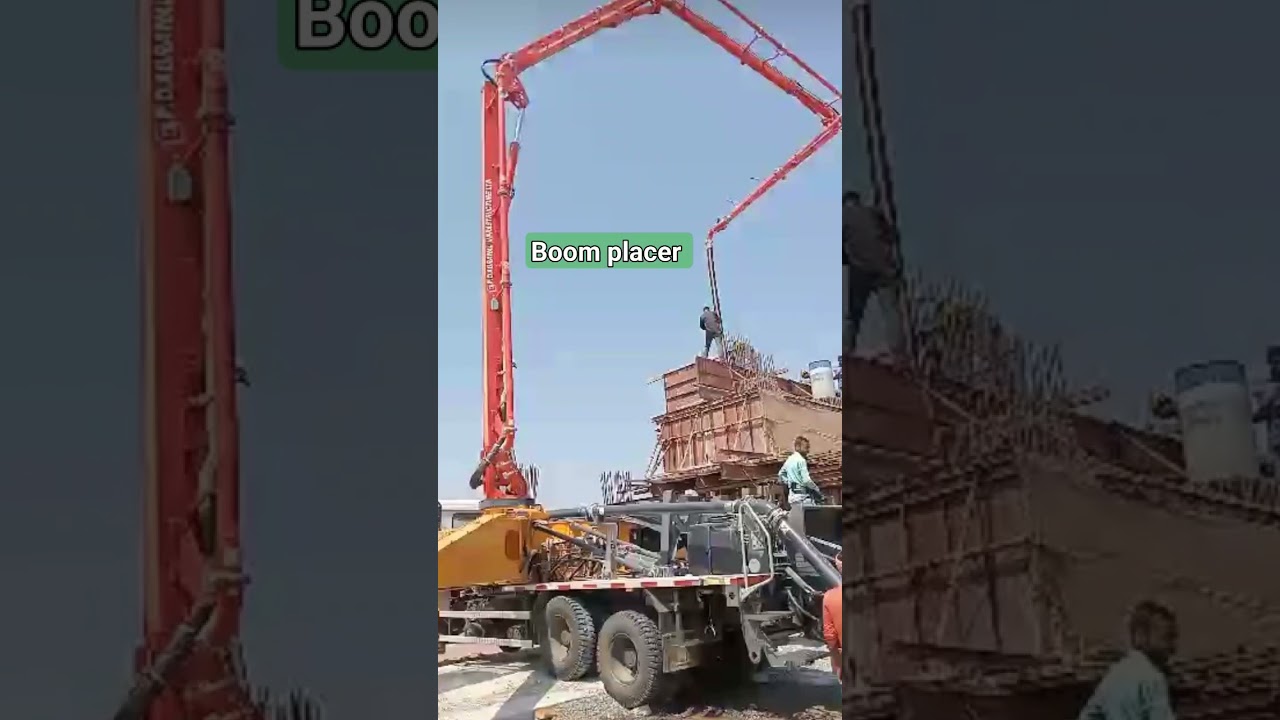 concrete placing boom | concrete boom placer #shorts #viral #construction