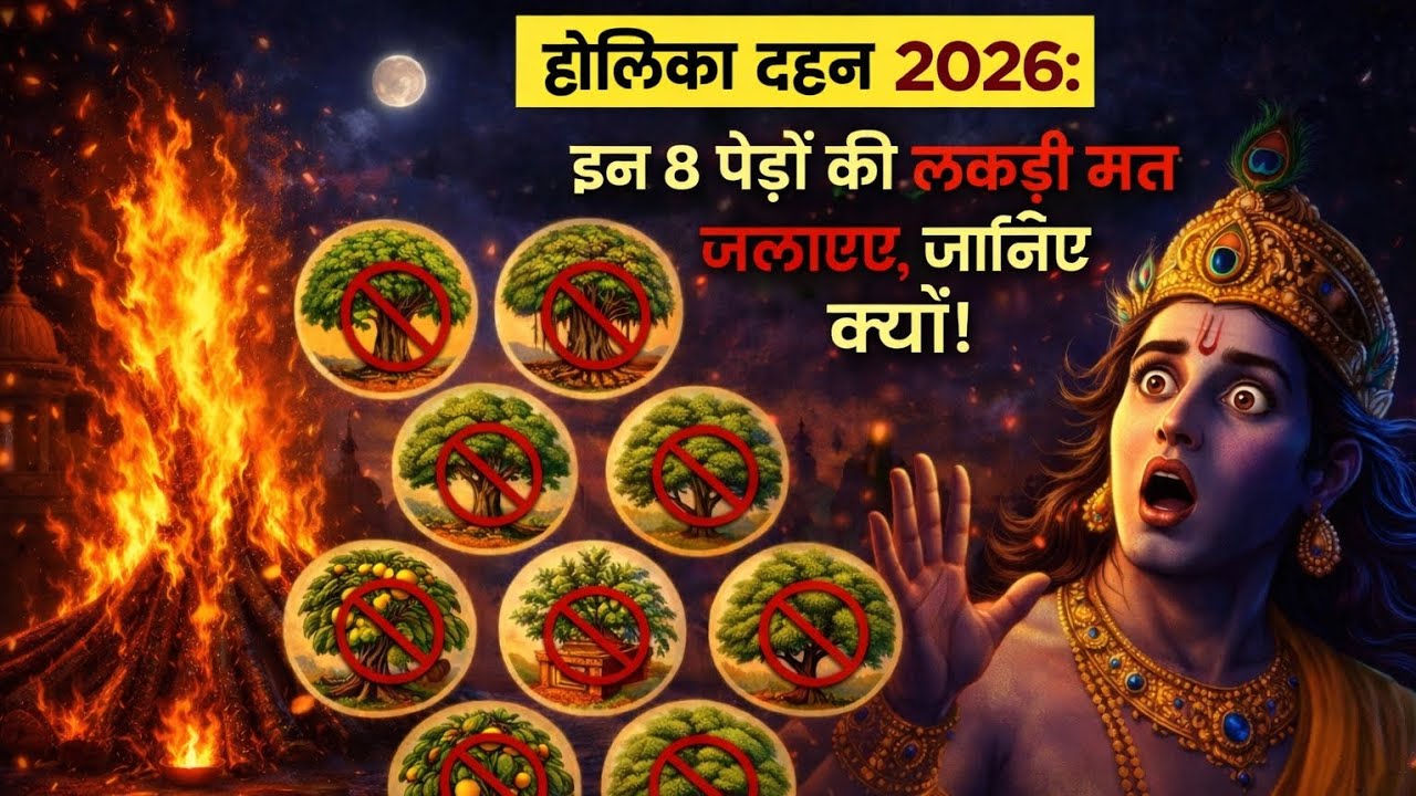 😱होलिका दहन 2026: इन 8 पेड़ों की लकड़ी मत जलाइए! बड़ी चेतावनी prince bhakti world 