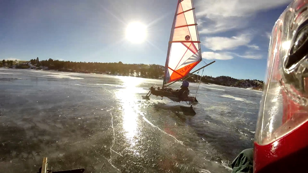 Ice Sailing At Curt Gowdy State Park