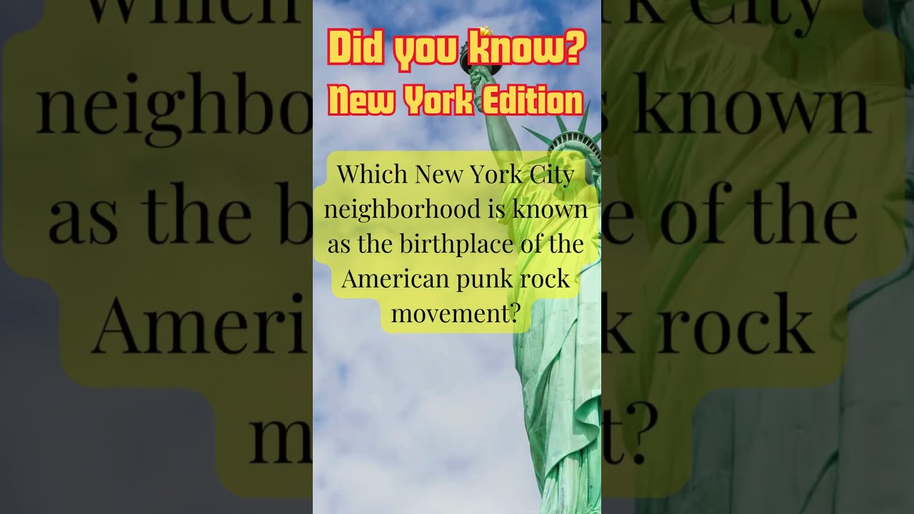Which New York City neighborhood is known as the birthplace of the American punk rock movement?