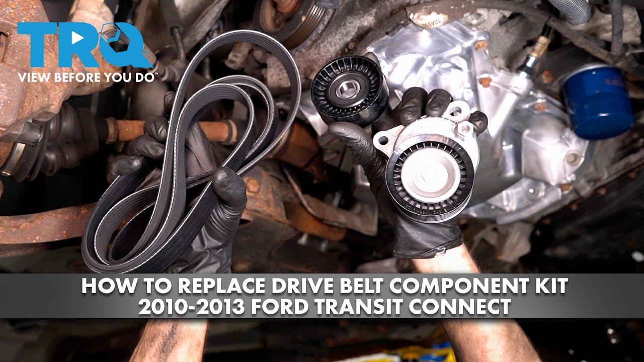 Как заменить комплект компонентов приводного ремня Ford Transit Connect 2.0L 2010-2013