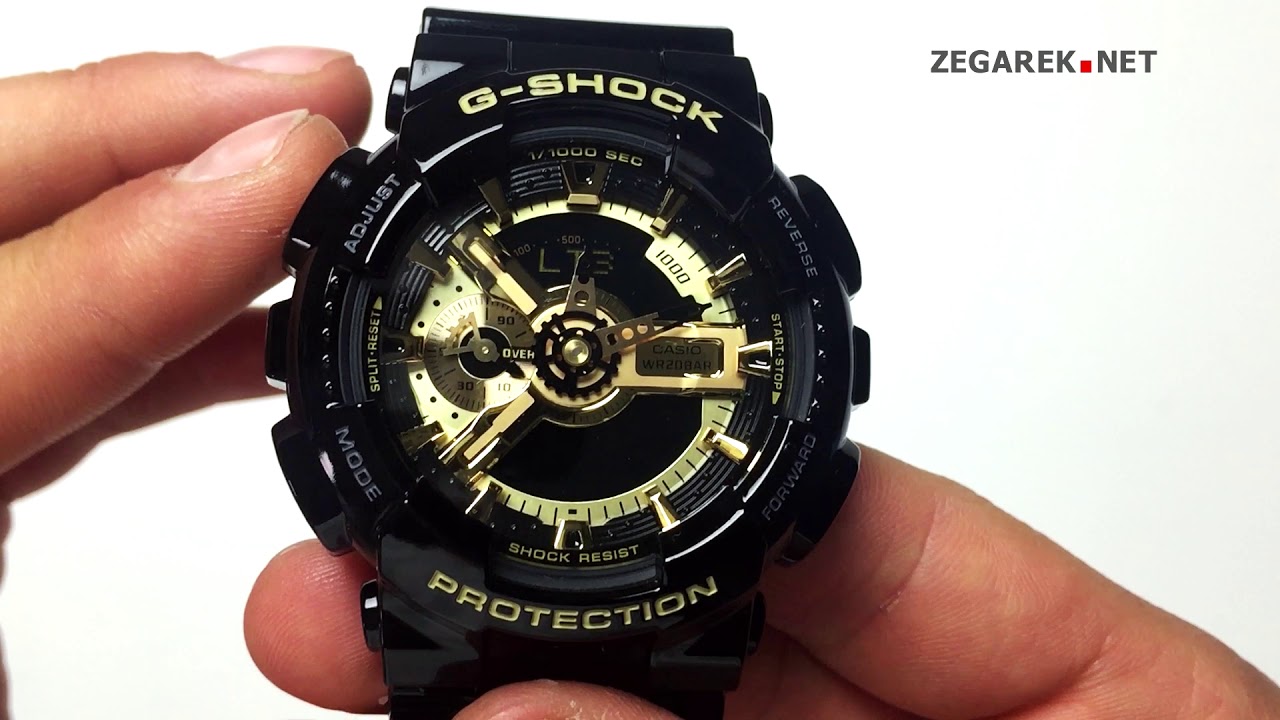 Ustawienie podświetlenia oraz opcji AUTO-LIGHT w Casio G-SHOCK GA-110  | ZEGAREK.NET