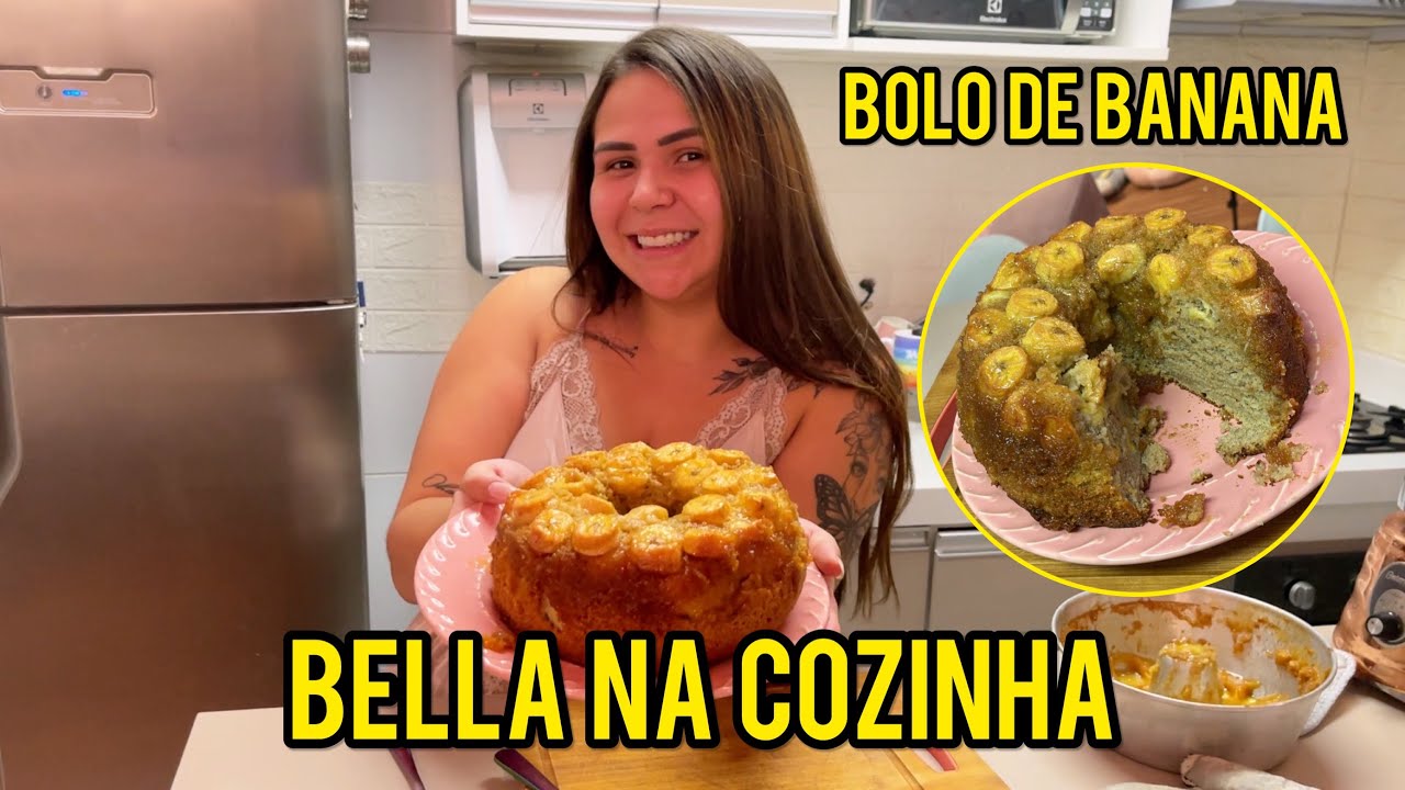 Bella na cozinha! Fiz o melhor bolo de banana na airfryer
