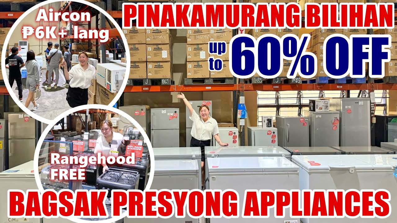 JACKPOT! PINAKAMURANG BILIHAN NG APPLIANCES | Laki ng Discount  (Everyday Sale) Aircon, Ref, Washing