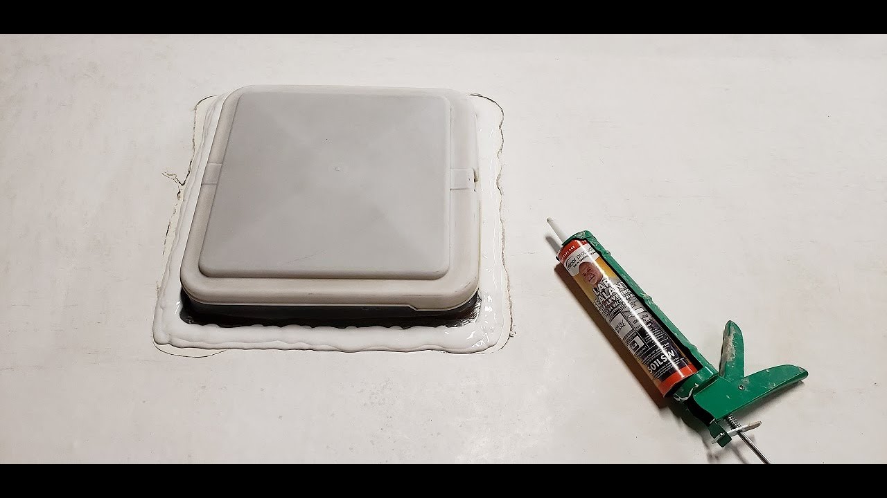 Resealing RV Roof Vents: Removing The old sealer and resealing with Dicor.