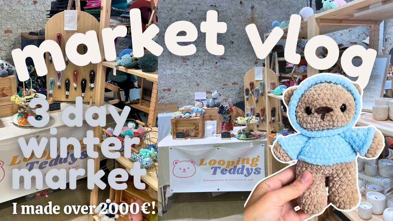 My BIGGEST Winter Market 🎄I Sold 150+ Items! 🧸| MARKET DAY VLOG | Bestsellers & How Much I Made ❄️