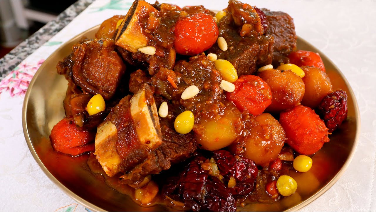 Тушеные говяжьи ребрышки (кальби-ччим:갈비찜)