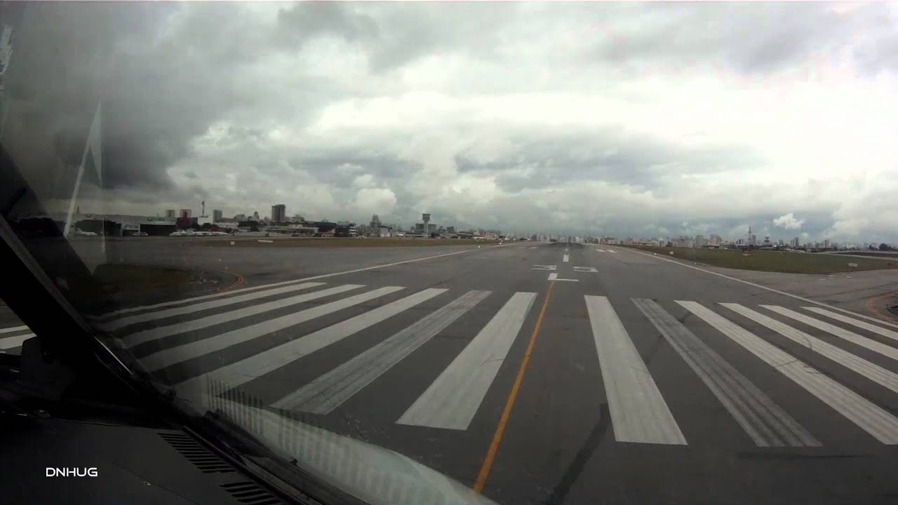 Fant&aacute;stica decolagem Congonhas (CGH) TAM A319 Noseview