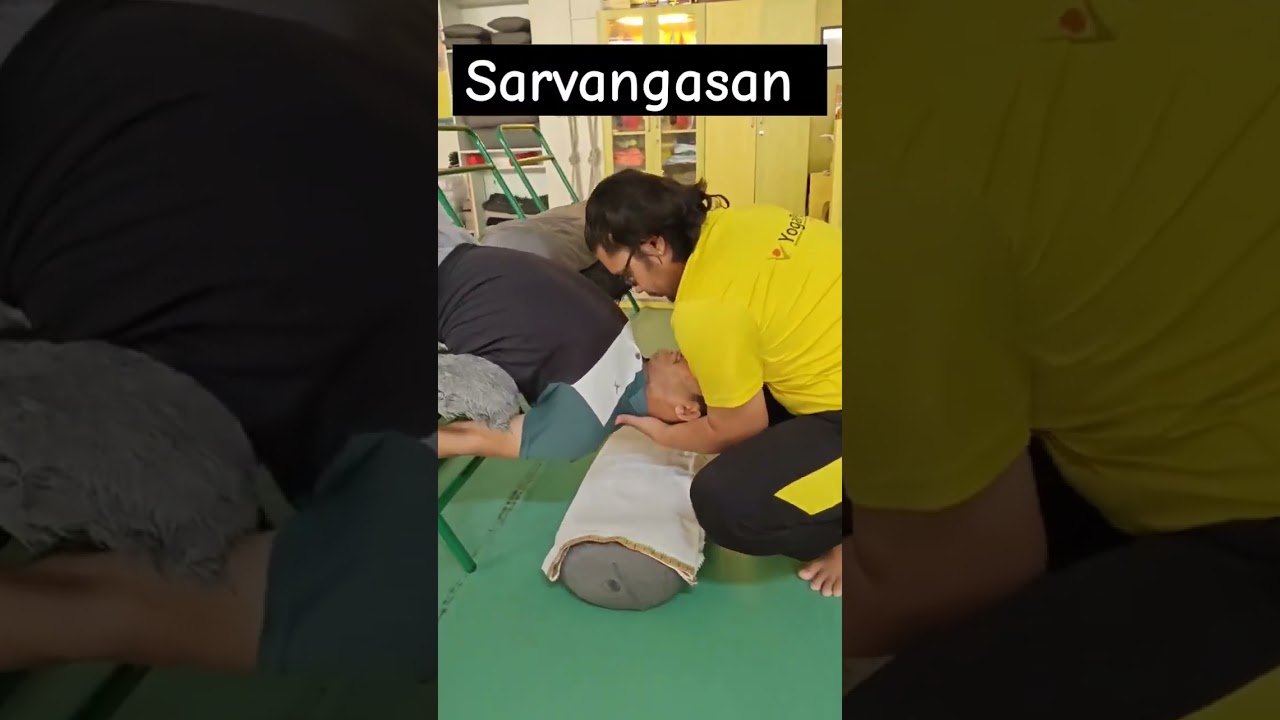 sarvangasan with the help of chair 🪑