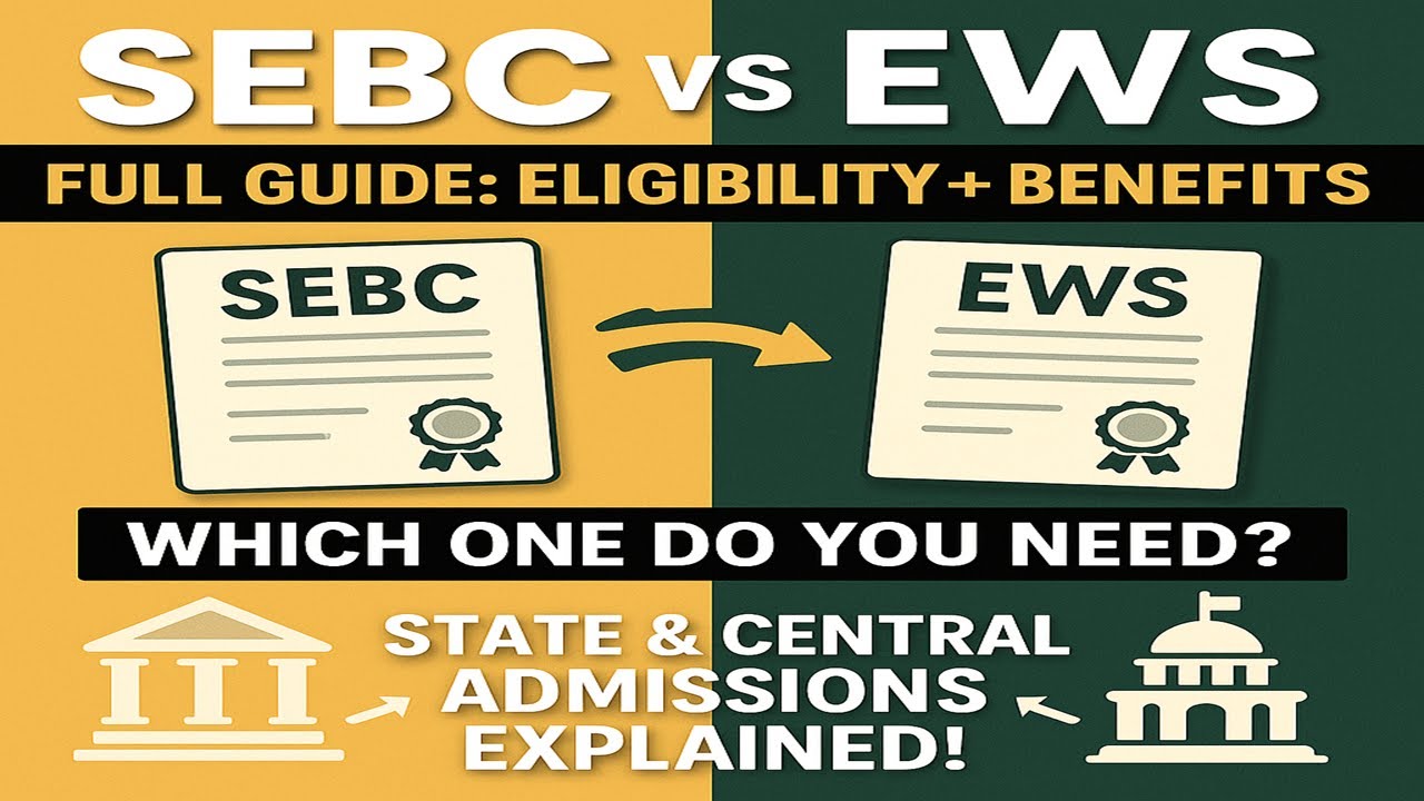 SEBC & EWS Categories Explained: Are You Eligible?