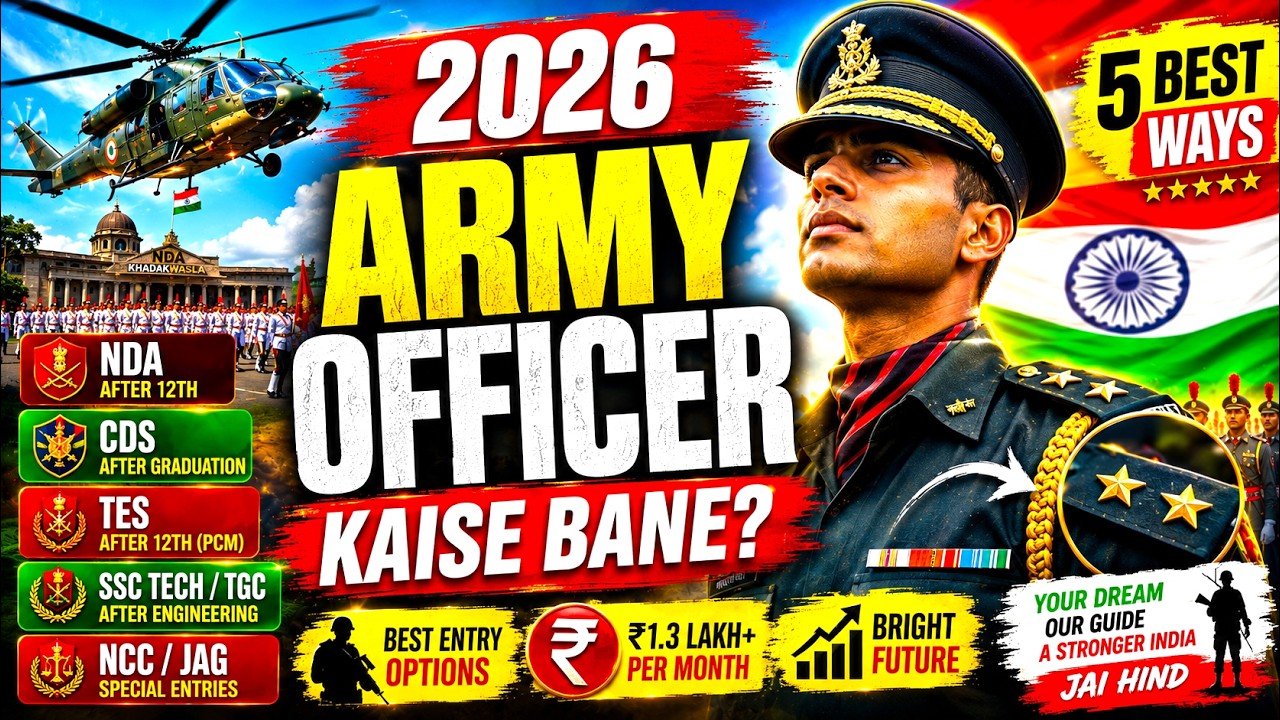Top 5 Ways to become Indian ARMY Officer in 2026 | Eligibility, Salary & Selection Process