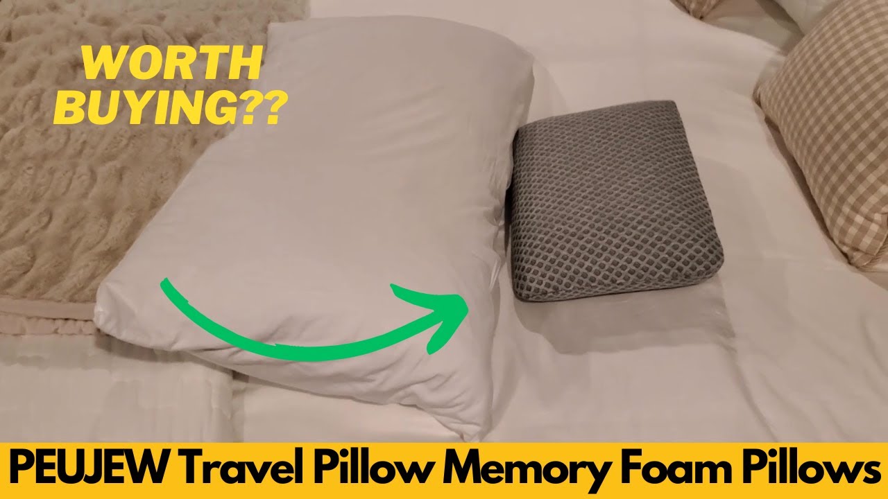 PEUJEW Travel Pillow Memory Foam Pillows, Camping Pillow Compressible Medium Firm, Worth Buying?
