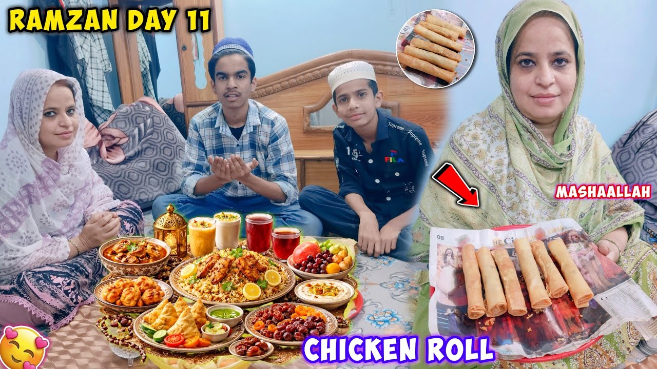 Ramzan Day 11 Ammi Ne Banaaye Chicken Roll 😍 Addu Ne Roza Nahi Rakha 😣