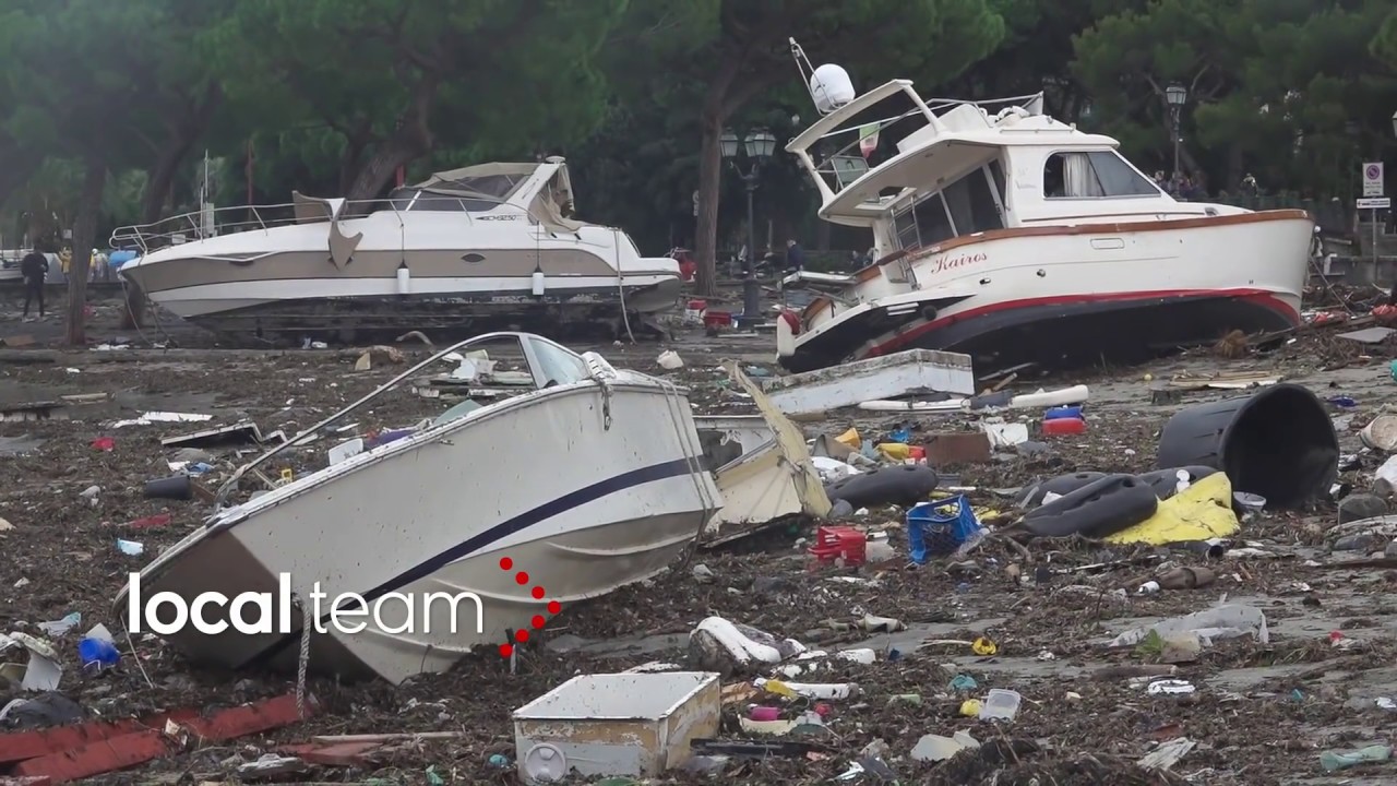 Il giorno dopo la burrasca a Rapallo: yacht trascinati via