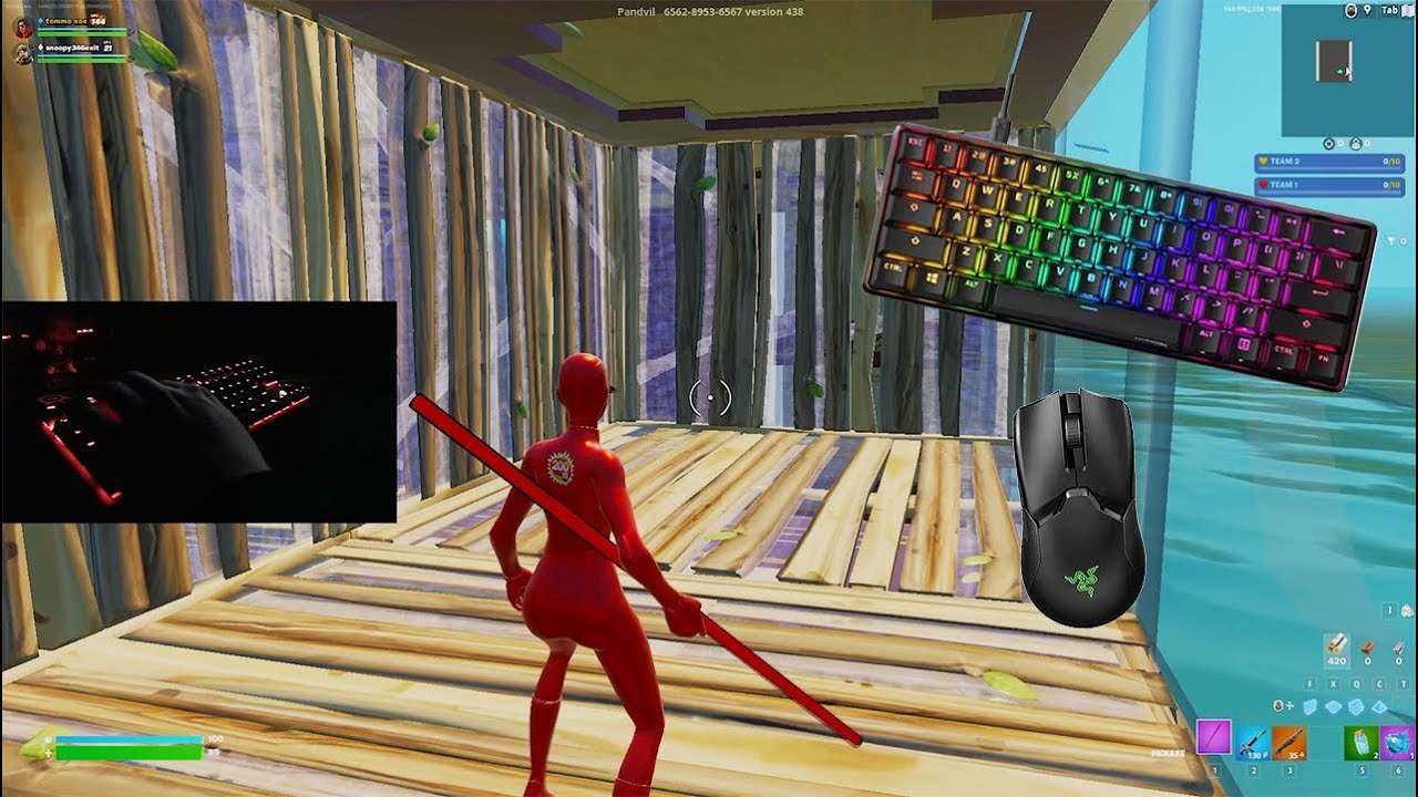HyperX Alloy Origins 60% ASMR Mechanical Keyboard Sounds 😴 ASMR Fortnite BoxFights Gameplay 144FPS