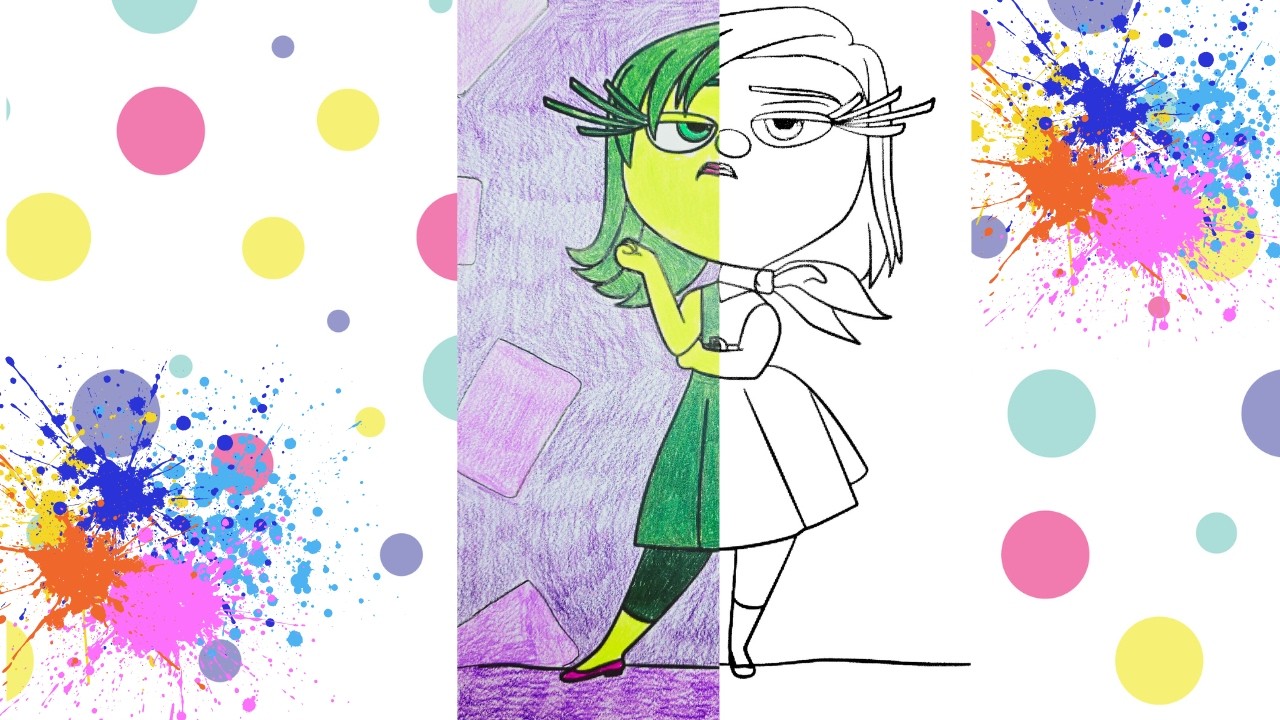 Disgust From Inside Out Colouring