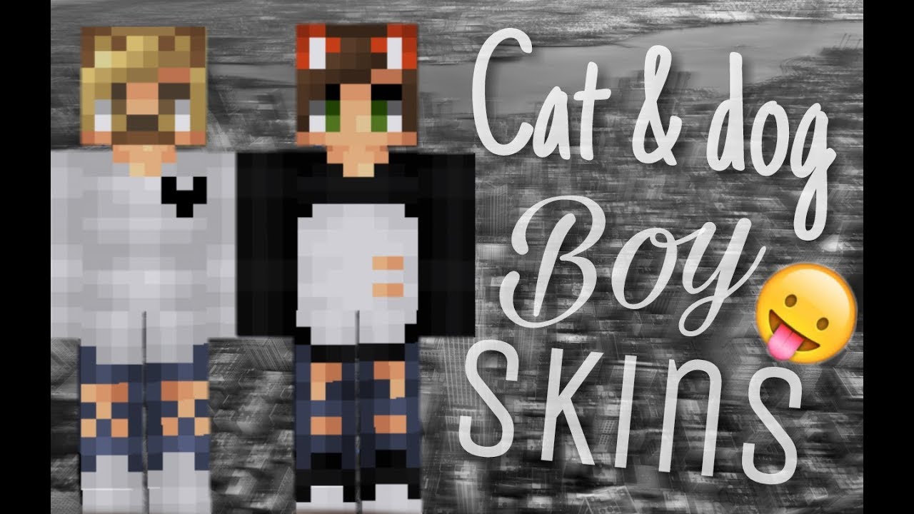 Pixel gun 3D dog & cat boy skins