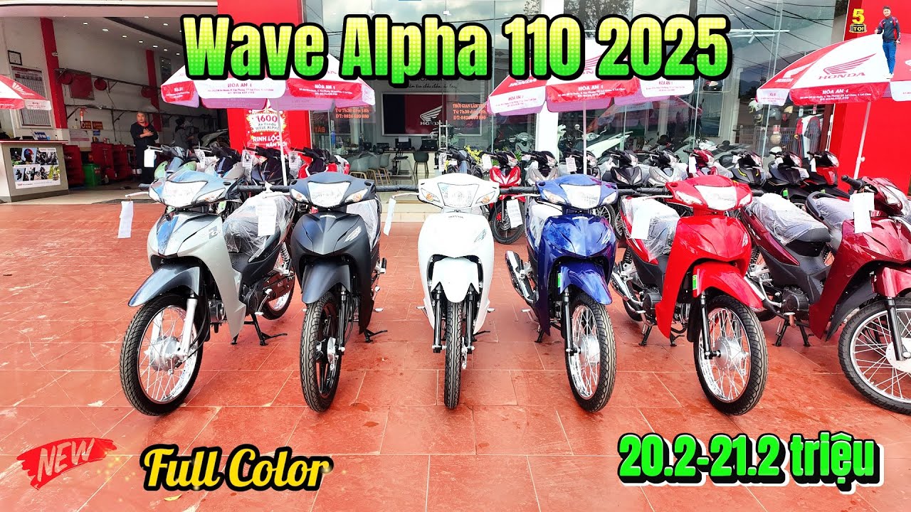 “FULL COLOR” Honda Wave Alpha 110 2026 ▶ Giá từ 20.2 triệu 1 em Wave Alpha 🔴 TOP 5 ĐAM MÊ