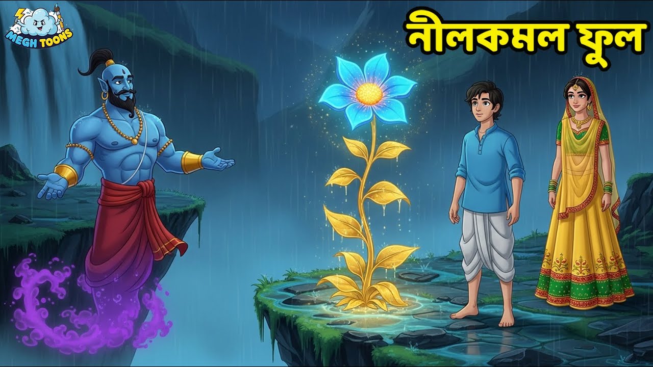 জাদুই নীলকমল ফুল । Bangla Cartoon । Moral stories । Rupkathar golpo । Thakumar jhuli । MeghToons