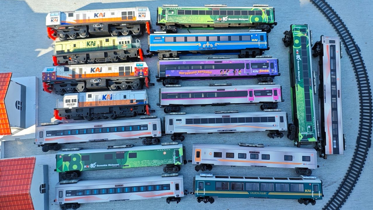 Mulung mainan kereta api indonesia,merakit diorama dadakan,gagal roling gerbong panjang duh☹️☹️☹️