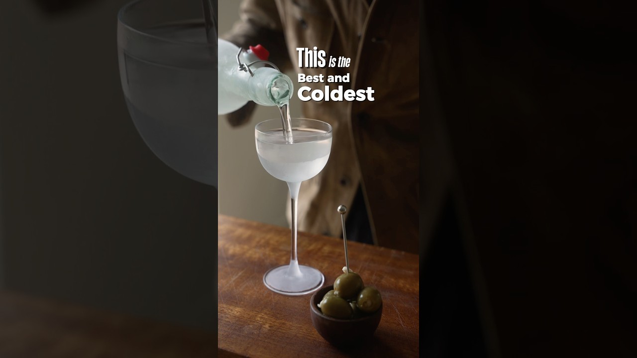 The Best Batched Freezer Door Martini #cocktail #drink #recipe