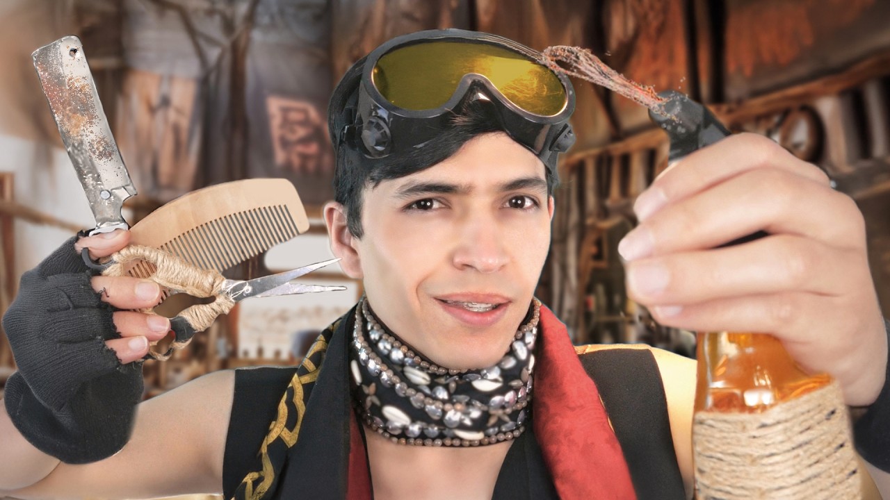 PELUQUERIA del FIN DEL MUNDO ASMR Corte ✂️ Barba 🪒 y Maquillaje