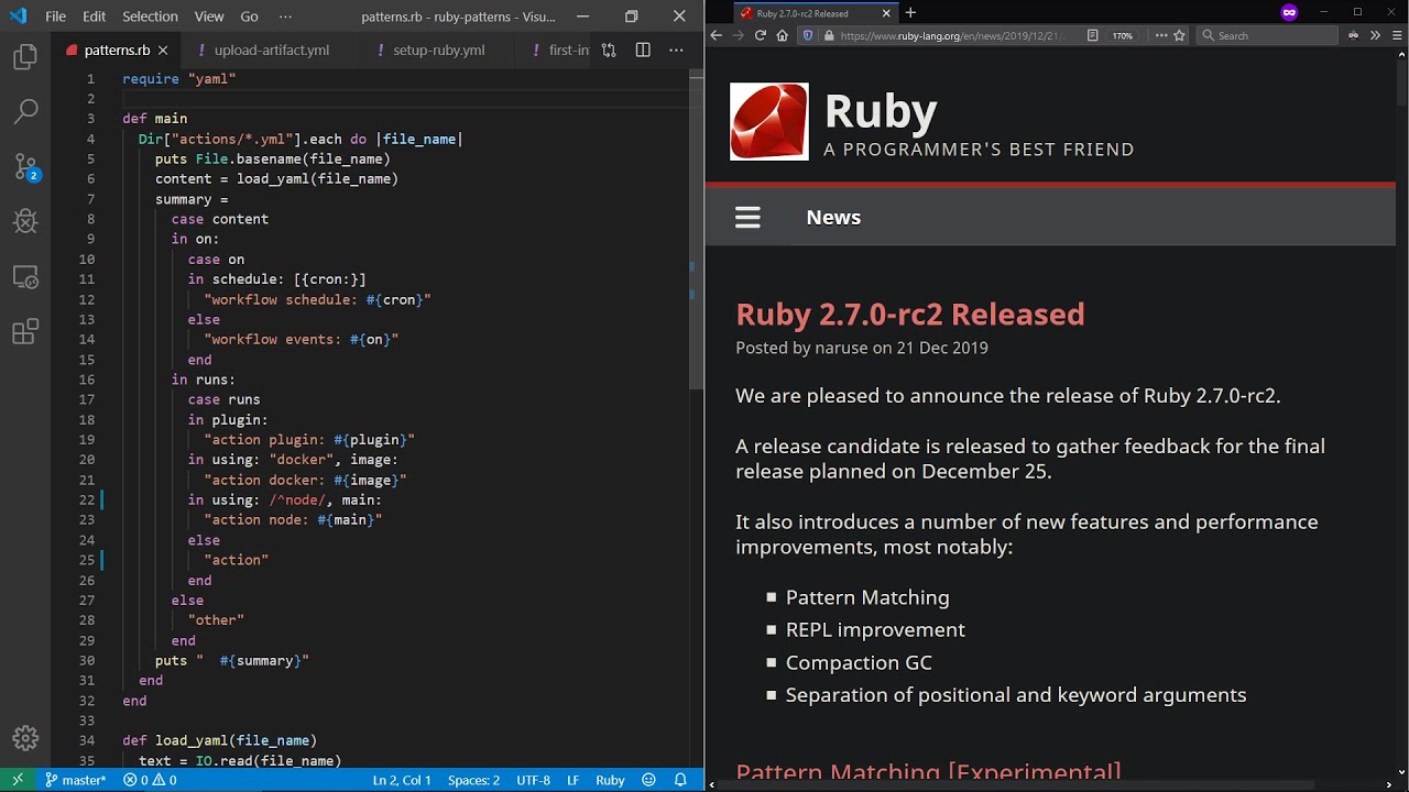 Demo: Ruby 2.7 Pattern Matching on YAML