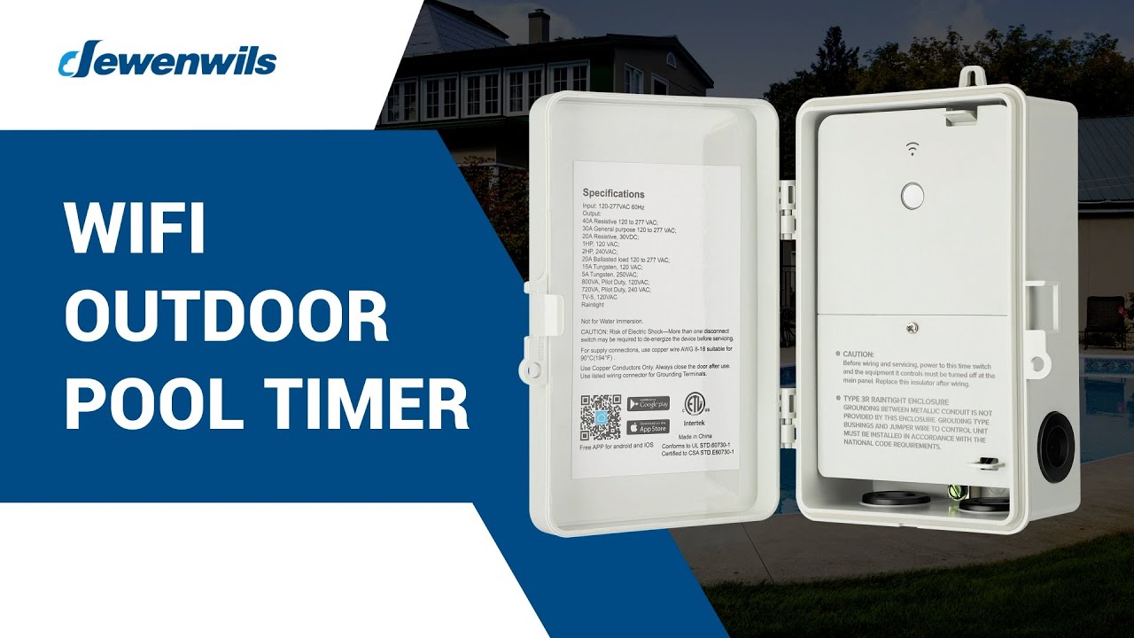 How to Wire DEWENWILS WIFI Outdoor Pool Timer HOWT01C to Smart Control Your Swimming Pool