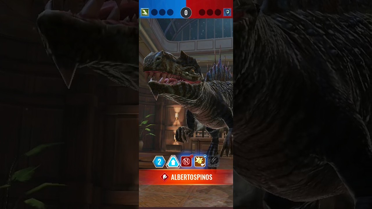 Defeated Max level of🔥Albertospinos🔥 in one shot #shortvideo #jurssicworldalive #games