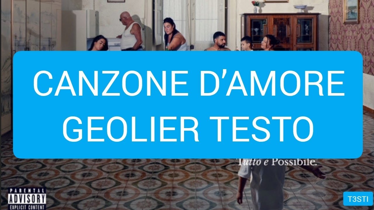 CANZONE D’AMORE Geolier TESTO
