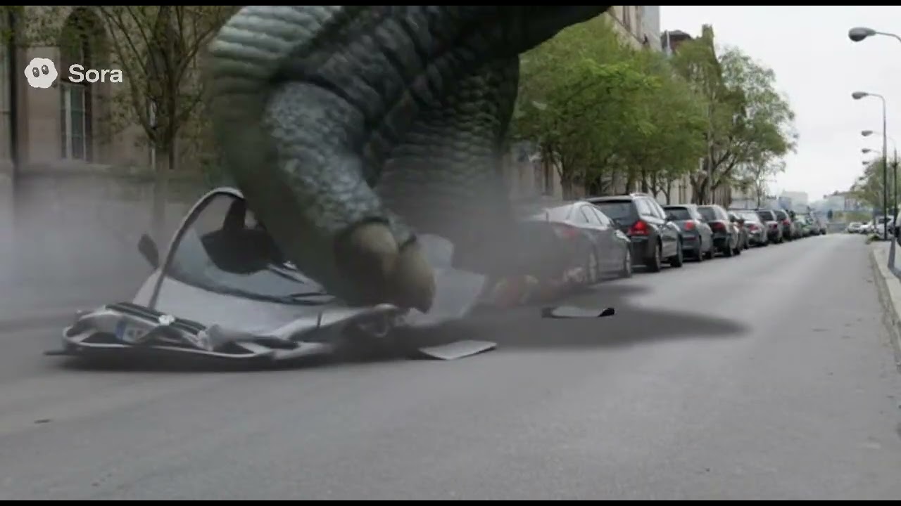 Giant Kaijus Stomping/Crushing Cars (Compilation)