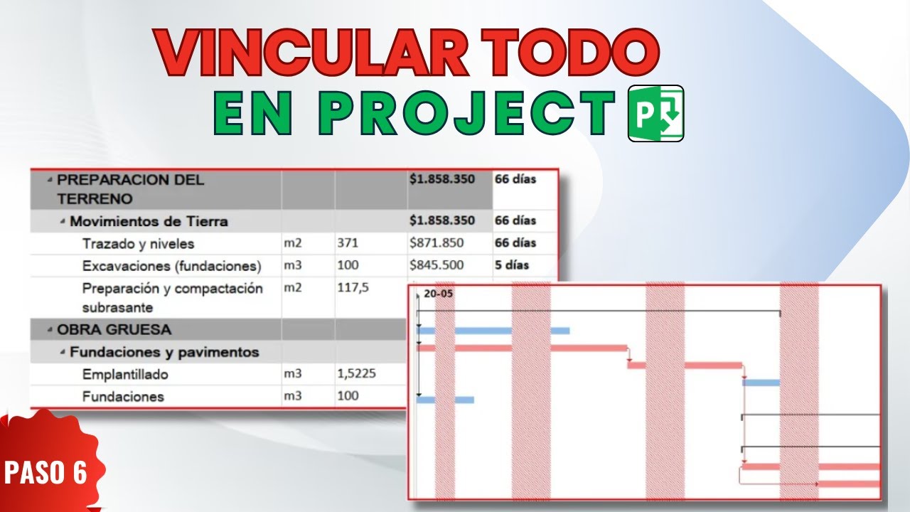 Cómo VINCULAR Todas las PARTIDAS de una OBRA en Project [Desde Presupuesto en Excel]