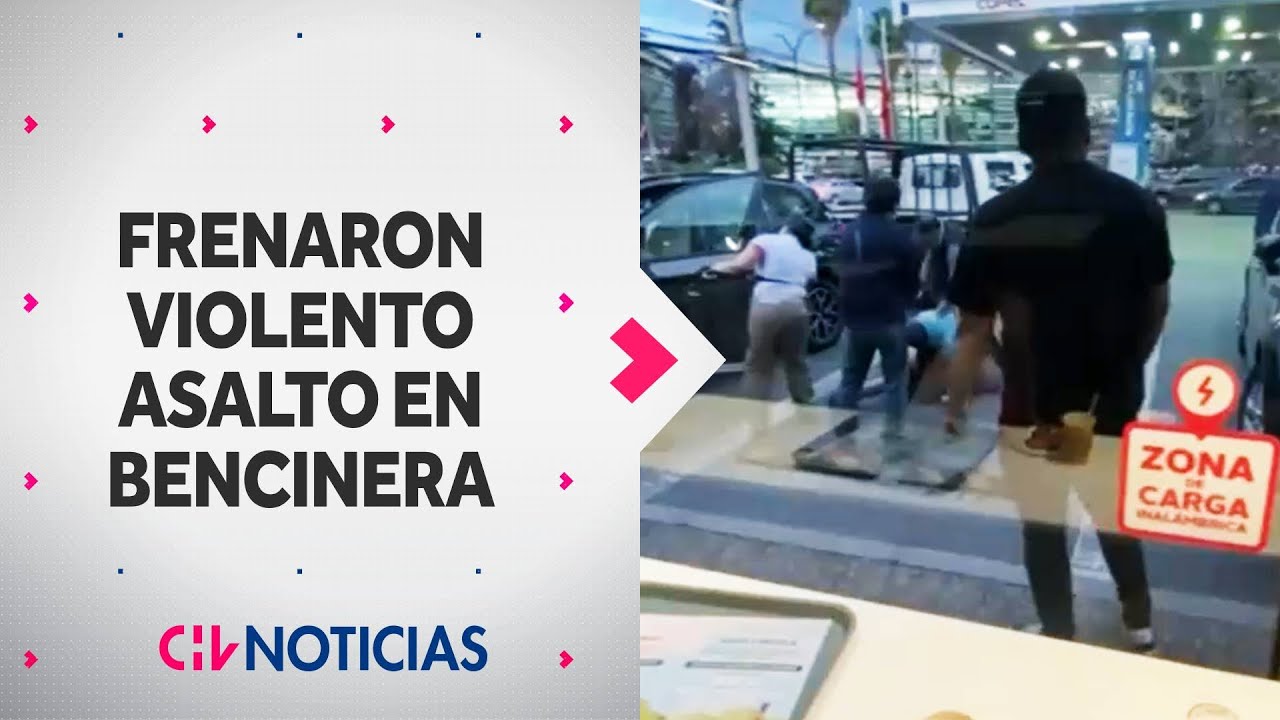 Clientes y trabajadores frenaron violento asalto en bencinera de La Dehesa - CHV Noticias