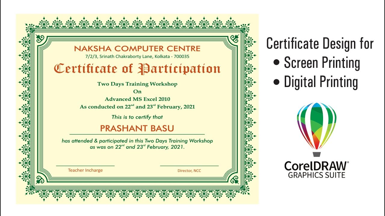 How to make Certificate with beautiful Border | Techpro Deb
