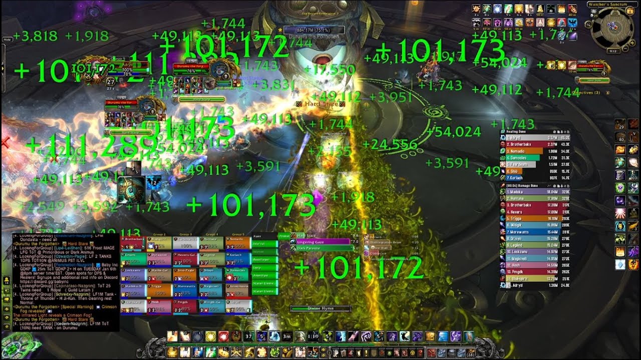 Heroic Durumu the Forgotten 25m - Holy Priest POV | Throne of Thunder