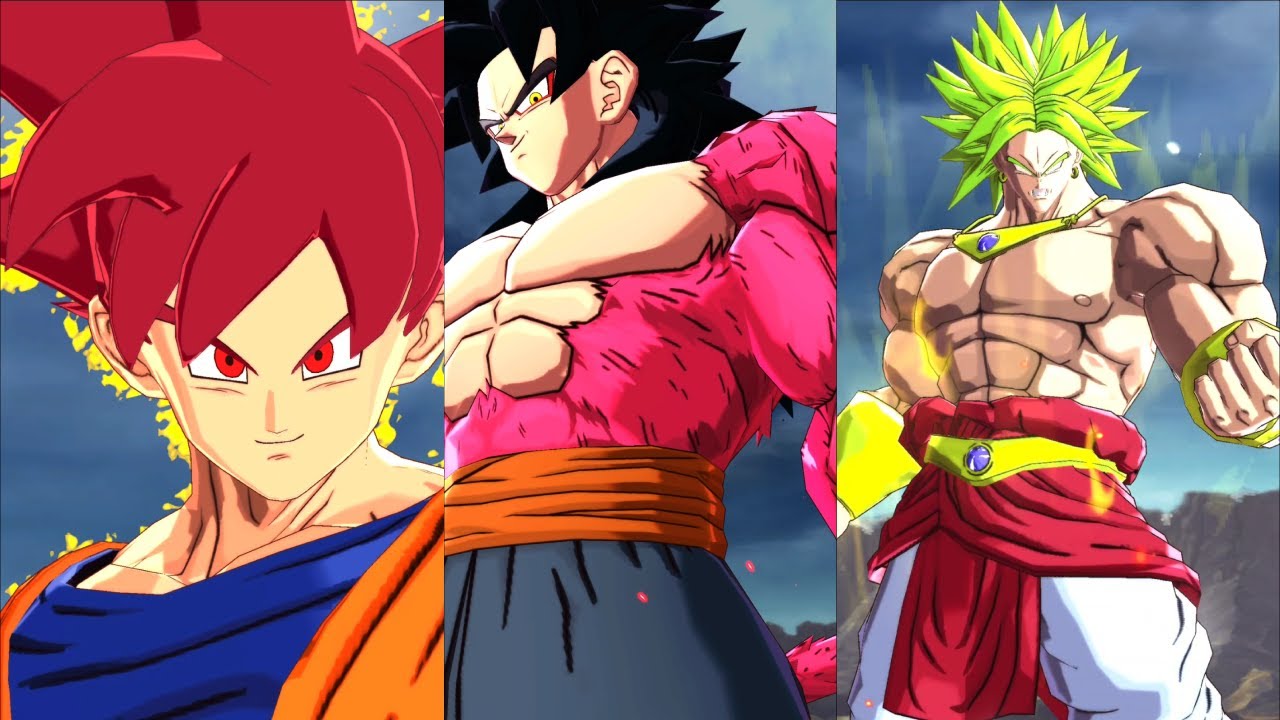 Dbs and GT Goku jumps Broly