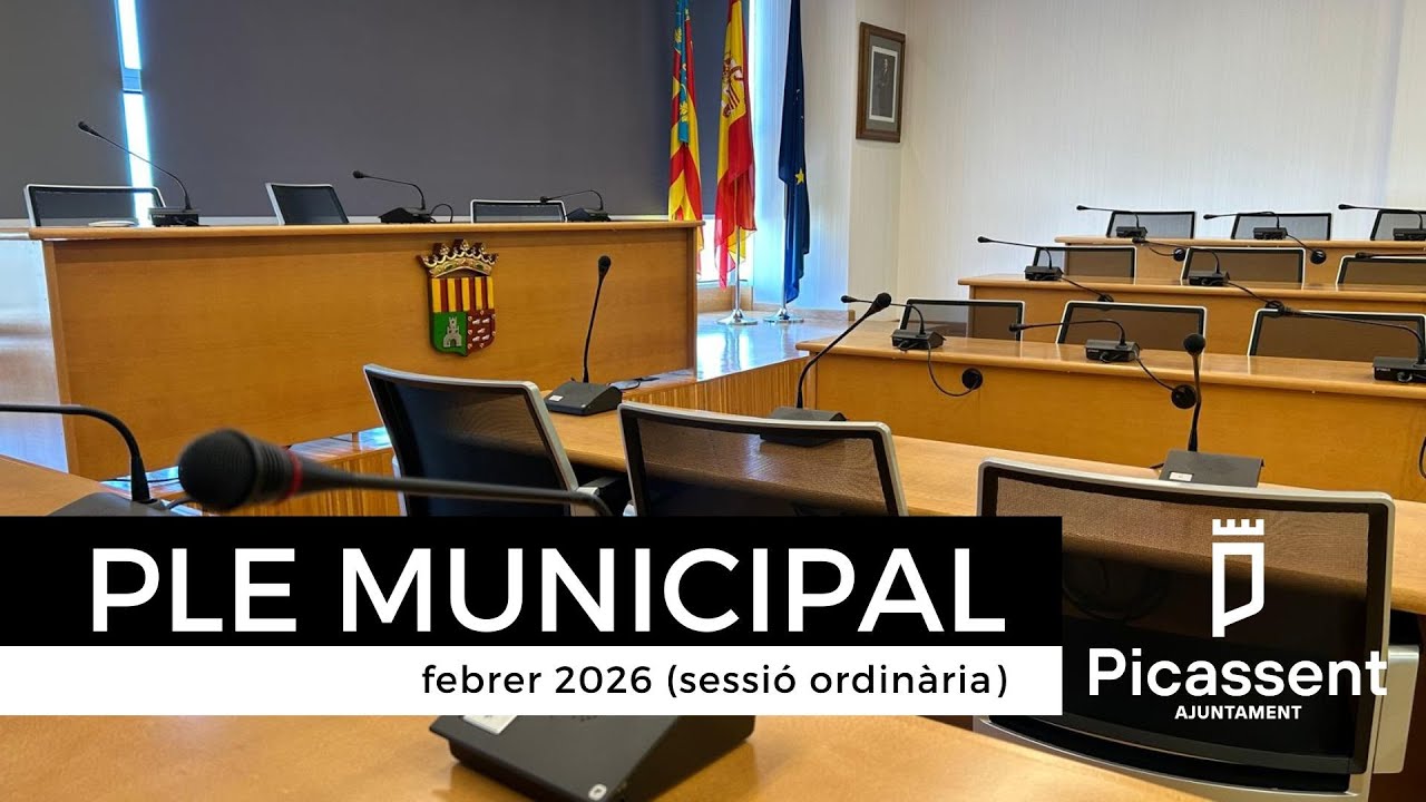 Ple municipal Picassent (febrer, sessió ordinària 2026)