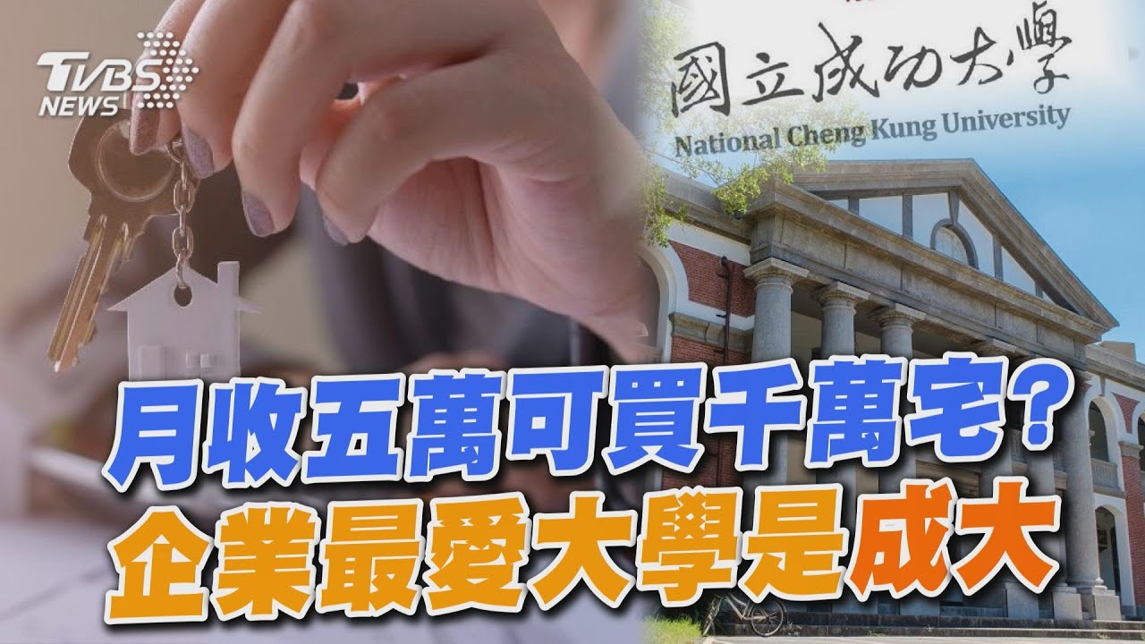 月收五萬可買千萬宅?  企業最愛大學是「成大」| 十點不一樣 20250220 @TVBSNEWS01