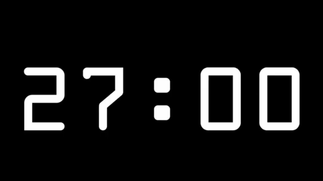 27 Minute Timer with Alarm (Count Up Stopwatch)